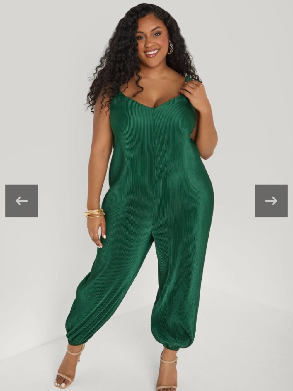 Ashley Stewart Green 💚 Plisse Jumpsuit NWT 18/20